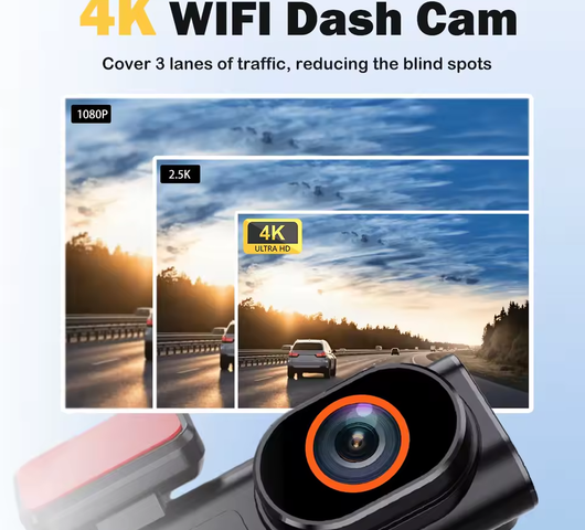 Super Hd Front & Rear Dash Cam 64g SanDisk Memory Card Included