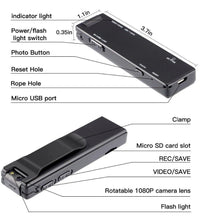 HD Mini Digital Camera w/ Flashlight and Motion Detection Body Camera - Donation_RC